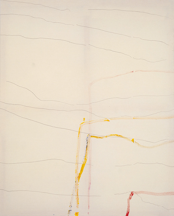 »The Non-Plotted«, 2008, Acryl und Graphit auf Baumwolle, 150 × 120 cm