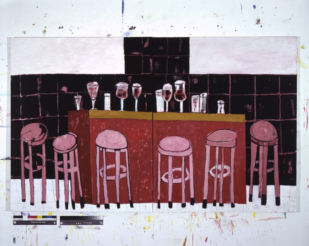 »Für Niko Pirosmani«, 2005, Öl auf Leinwand, 140 × 230 cm