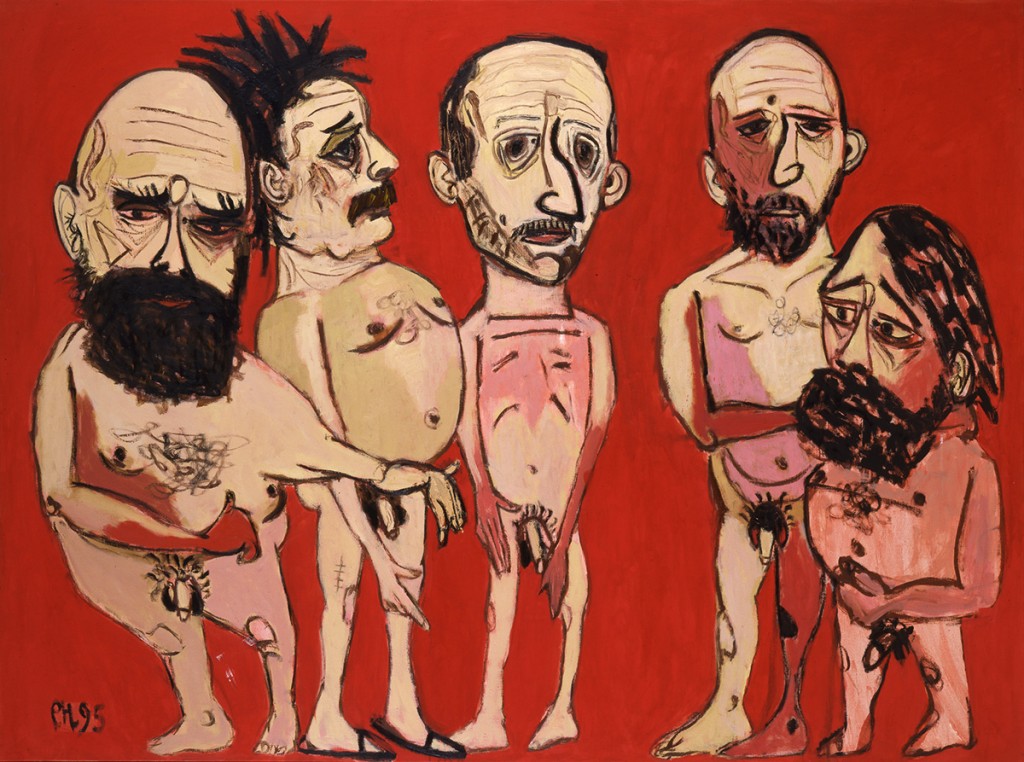 »Kampfgruppe«, 1995, Öl auf Leinwand, 185 × 250 cm