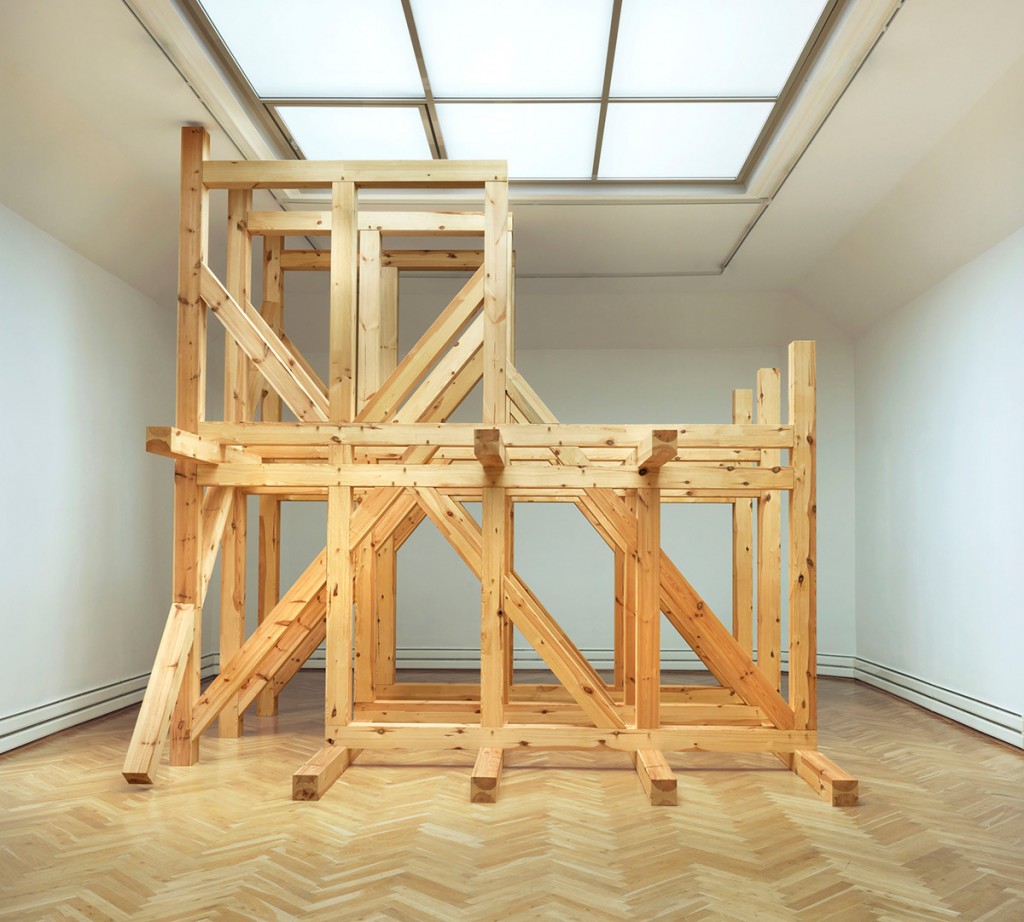»Industrielles Haus 2«, 2012, Märkische Kiefer, 463 × 460 × 330 cm
