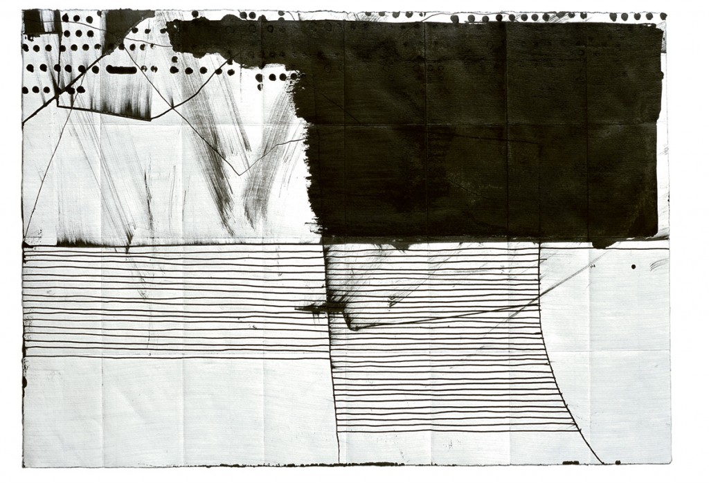 »o. T.«, 2012, Tusche, 27 × 38 cm