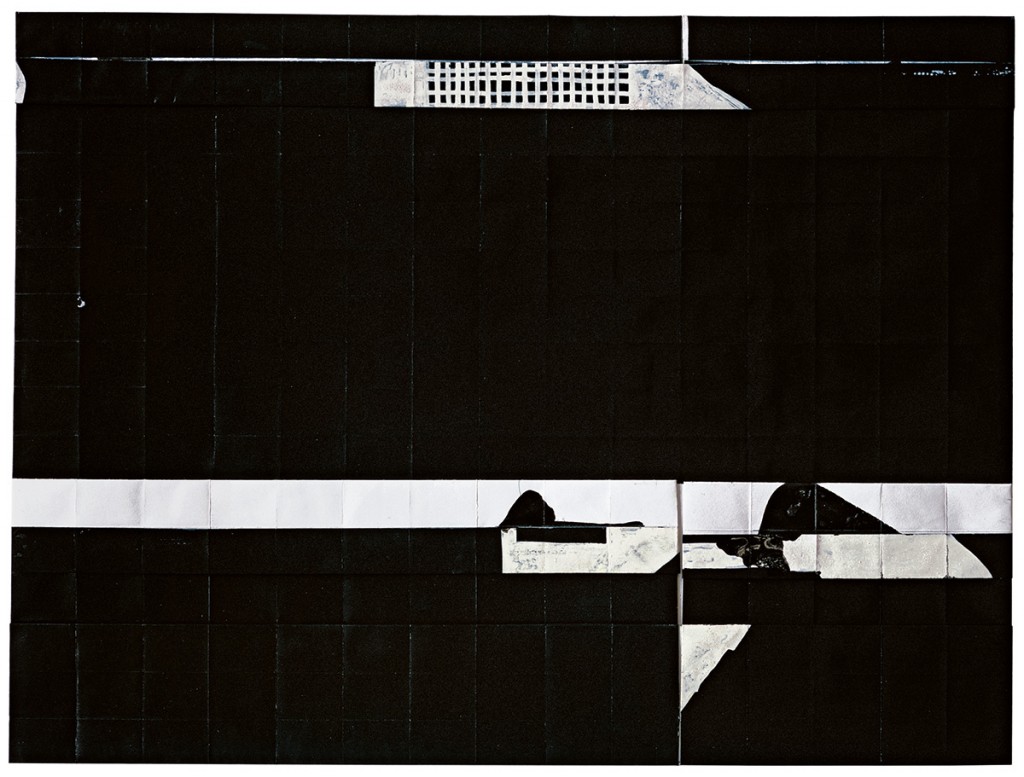 »o. T.«, 2011, Faltung, Tusche, Gouache, 35 × 46 cm