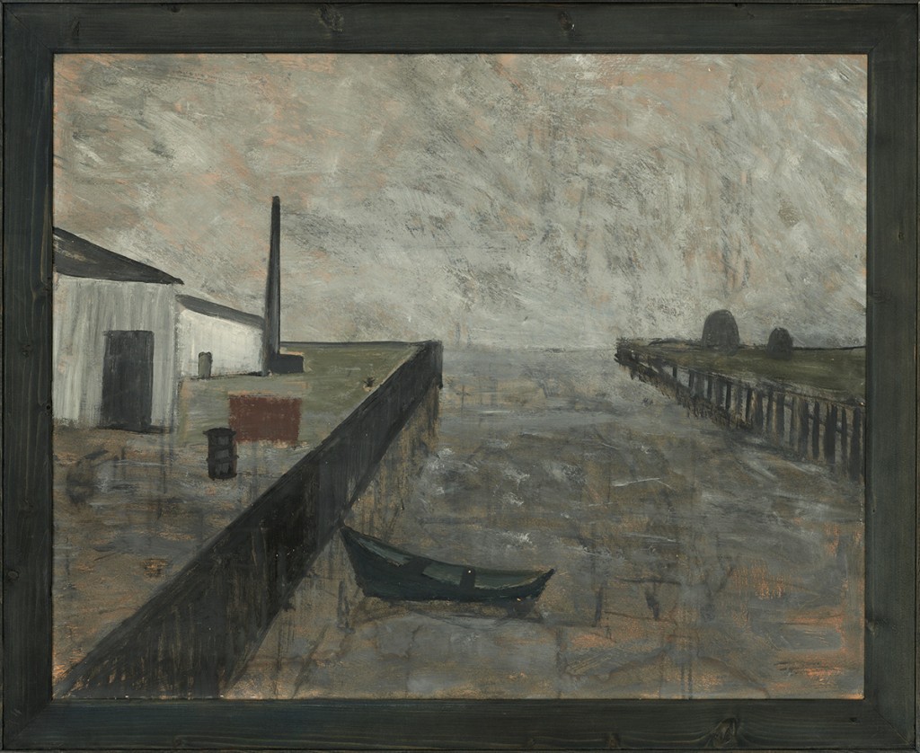 »Hafenausfahrt«, um 1955, Öl auf Pappe, 59,5 × 74,5 cm