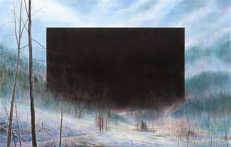 »New Year«, 2016, Pastell und Kohle auf MDF, 160 × 250 cm