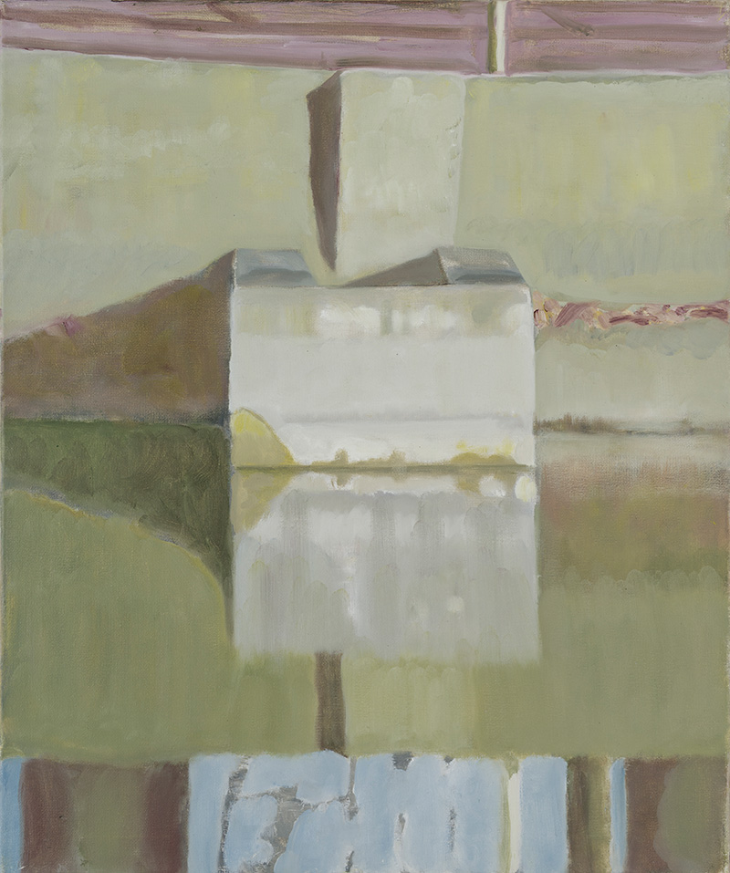 »Überlauf Nr. 1«, 2016, Öl auf Leinwand, 60 × 50 cm