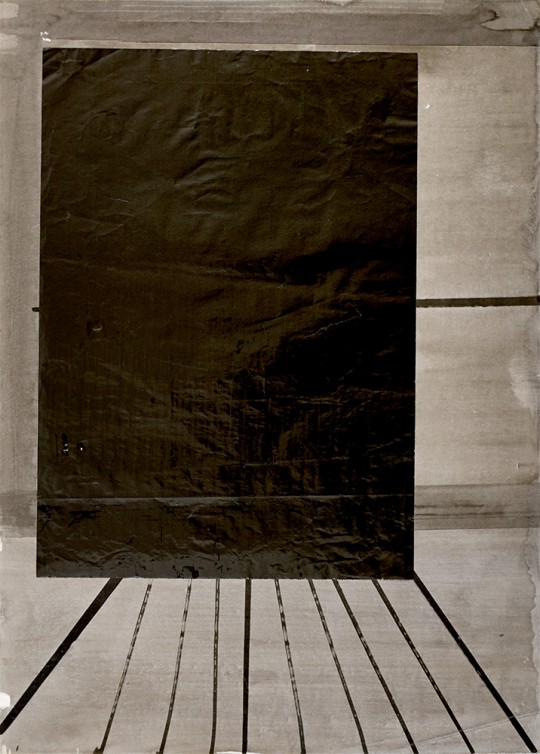 »Frühe Wand«, o.J., Tusche auf Papier, 69 × 50 cm