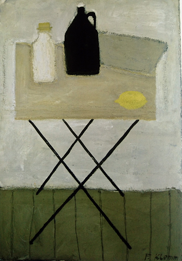 »Schwarze Kanne«, ca. 1952, Eitempera, Caparol auf Papier, 97 × 68 cm